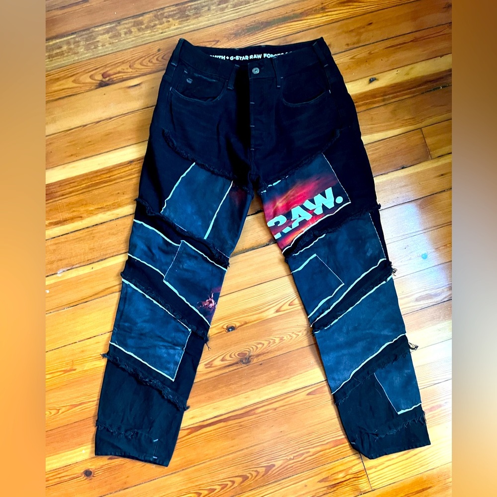 RARE G-Star Raw x Jayden Smith Spiraq Patches Forces of Nature Slim Jeans 32x30